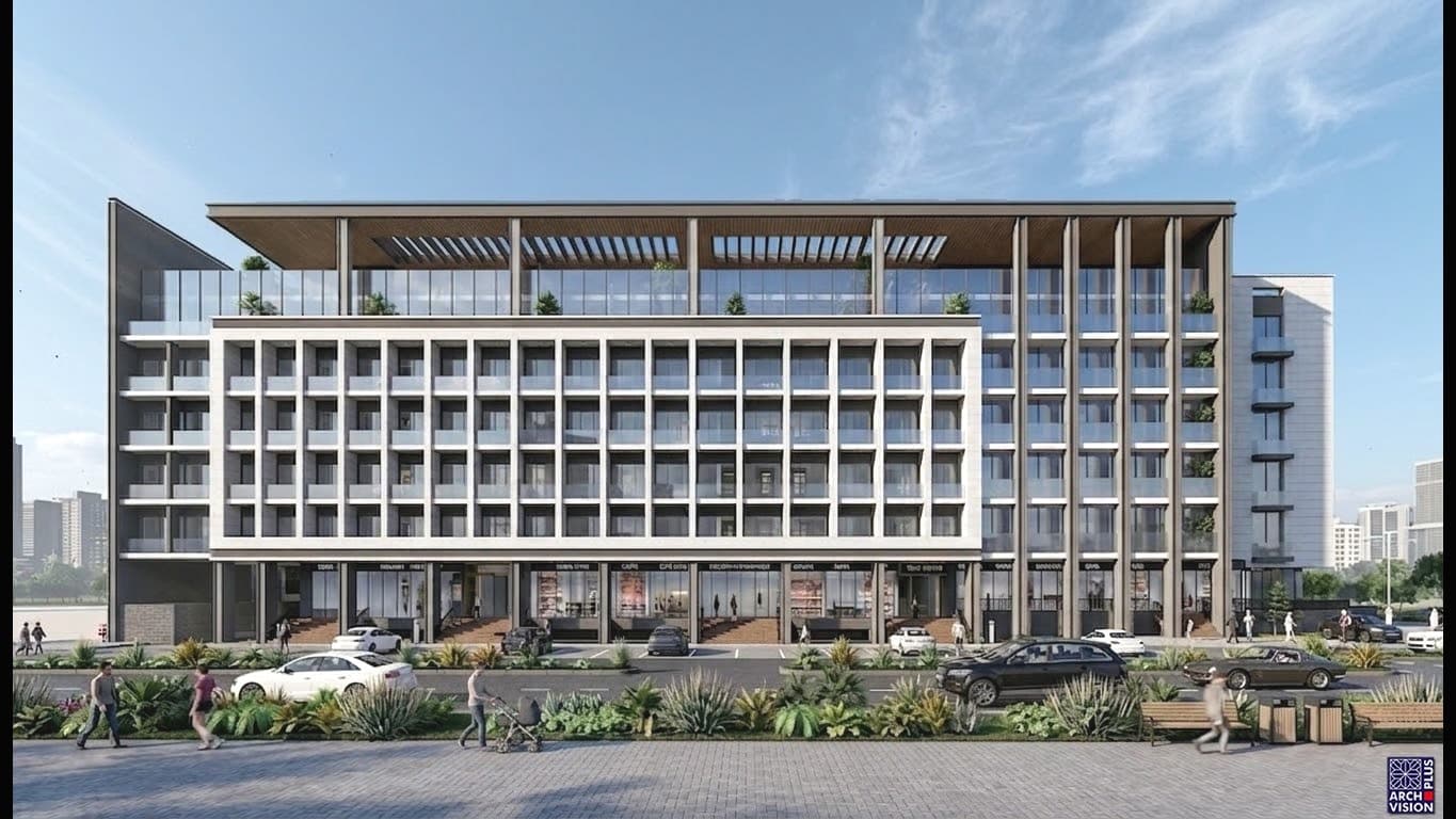Hyde Park Prestige: The front elevation and rooftop terrace by day