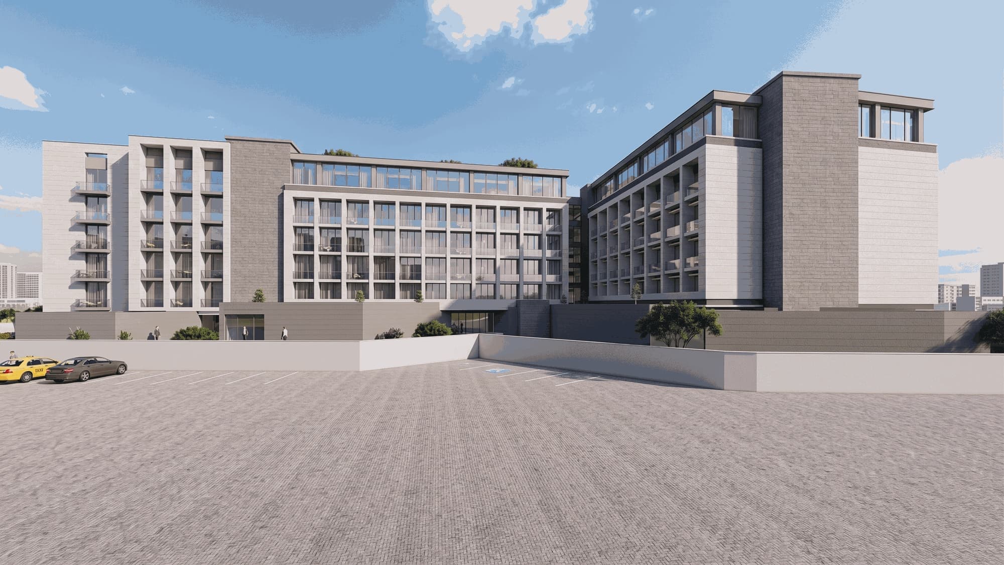 Hyde Park Prestige: The rear court between the two wings
